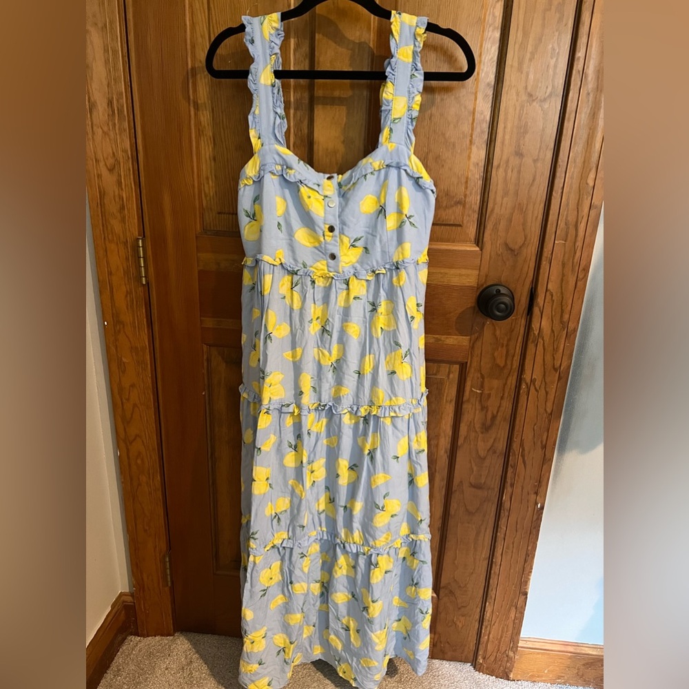NOM Lemon Print Maternity and Nursing dress